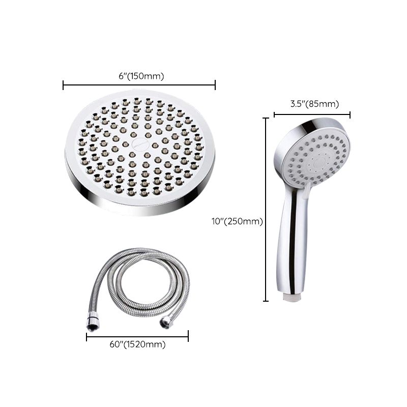 Lisslune | Traditional Shower Head Simple Metal Round Handheld Shower