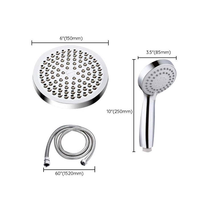 Lisslune | Traditional Shower Head Simple Metal Round Handheld Shower