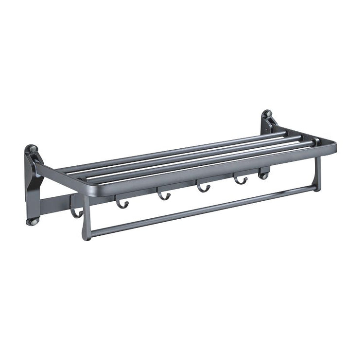 Lisslune | Matt gray bathroom accessory set bathroom shelf/towel holder & paper holder included