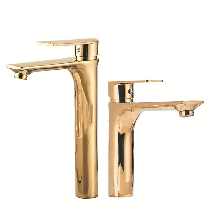 Lisslune | Glam Vessel Sink Faucet Brass Lever Handles with Water Hose Sink Fixture