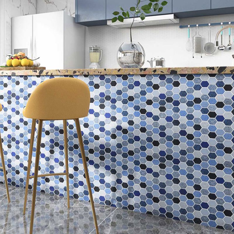Lisslune | Square Peel and Stick PVC Tile 12" x 12" Peel and Stick Mosaic Tile 5-Pack