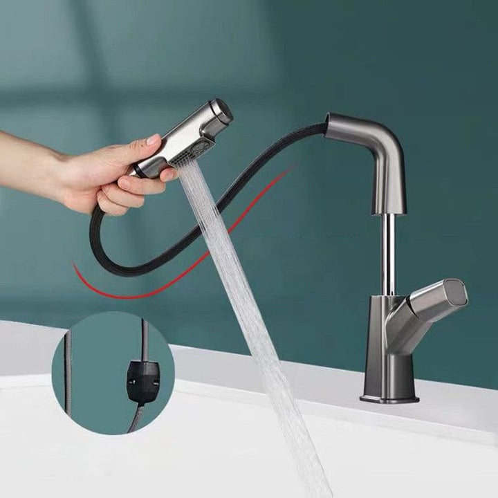 Lisslune | Modern Centerset Bathroom Faucet Single Color Copper Sink Faucet