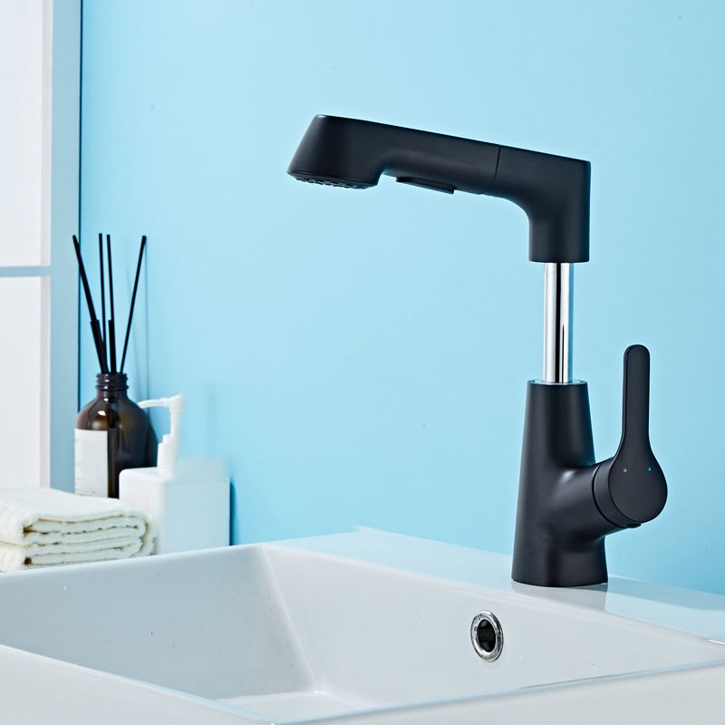 Lisslune | Contemporary Style Center Sink Faucets Lever Handles Faucets for Bathroom