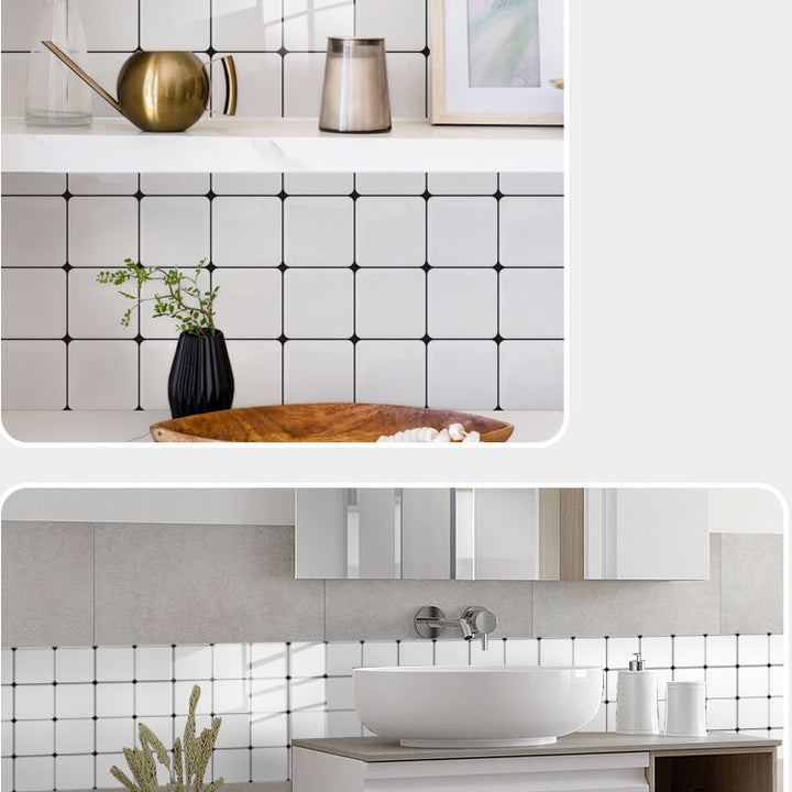 Lisslune | Quadrat Peel and Stick Back Wall Tile PVC Peel and Stick Tile for the Kitchen