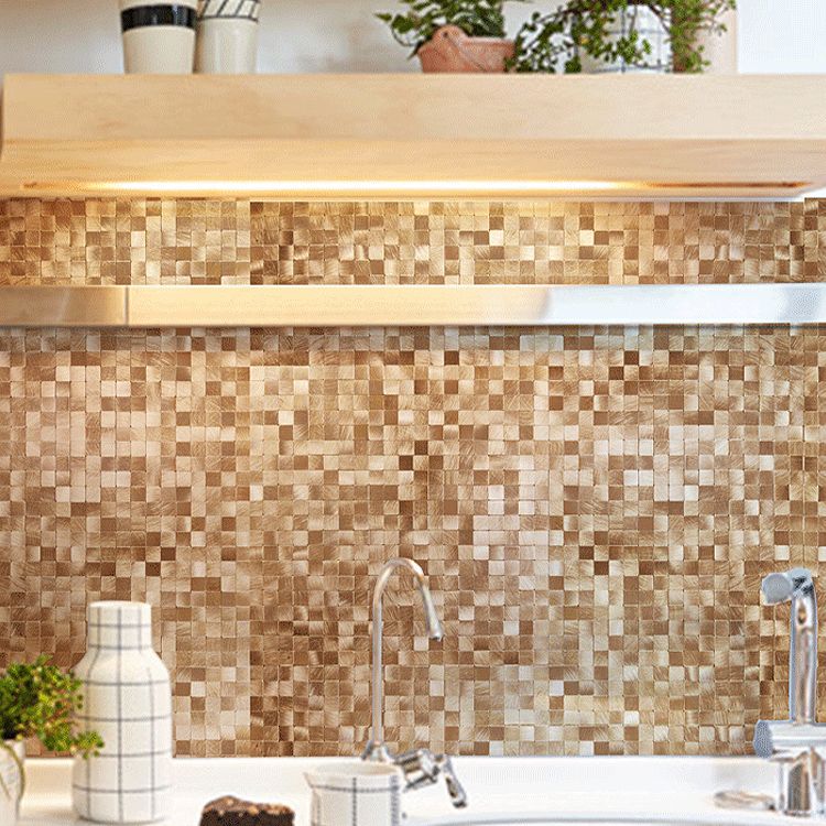 Lisslune | Mosaic Tile Wallpaper Contemporary Peel and Stick Wallpaper with Square Shape