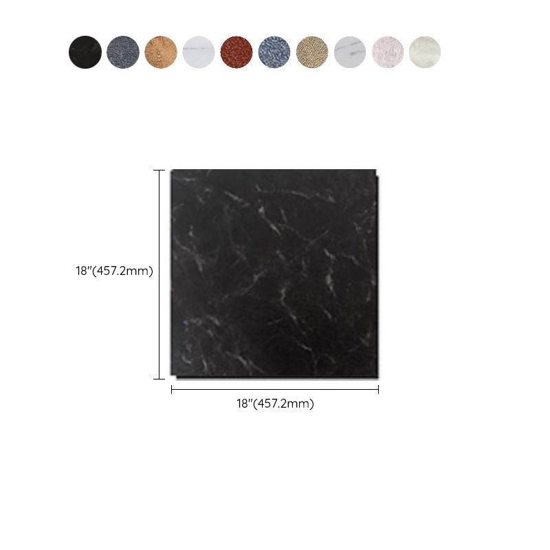Lisslune | Modern Water-Repellent Plastic Flooring Fabric Look Square Edge Floor Tiles
