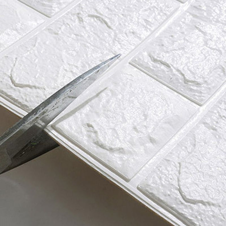 Lisslune | 3D Synthetic-Brick Wall Panel Peel and Press Foam Living Room Waterproof Wall Ceiling