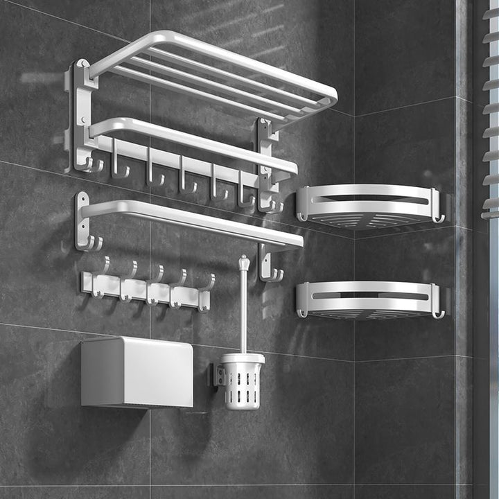 Lisslune | Modern white bathroom accessories as a single piece or in a set made of metal