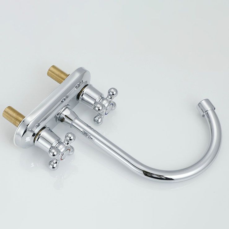 Lisslune | Button handle central faucet Contemporary design sink faucet 2-hole faucet for the bathroom