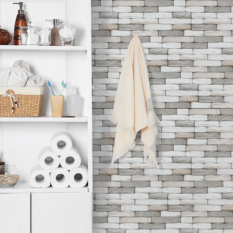 Lisslune | PVC Peel & Stick Tile Kitchen waterproof splash guard Peel and Stick Wall Tile Set of 18
