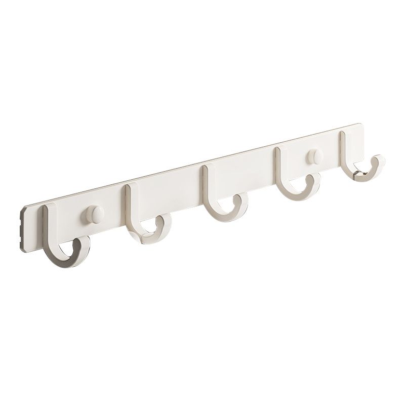 Lisslune | Modern Bathroom Accessories Set in White with Bath Shelf/Towel Bar/Bath Towel Hooks
