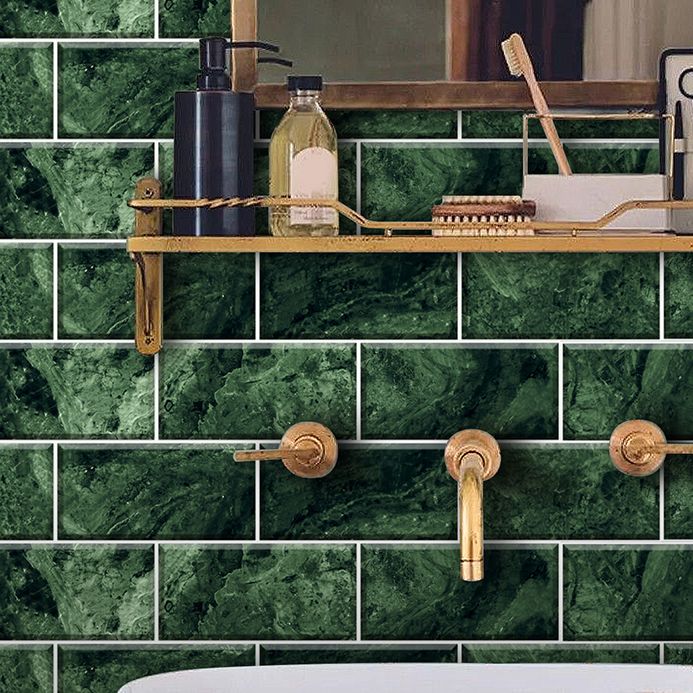 Lisslune | Mosaic tiles peel and attach tiles PVC backsplash peel and attach wall tiles in green