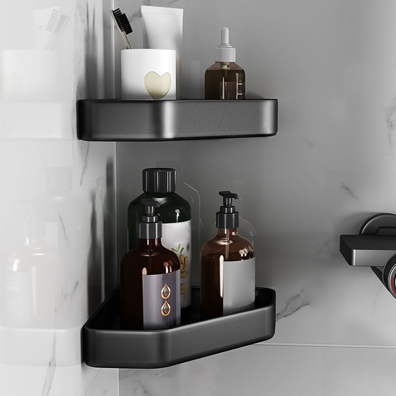 Lisslune | Matt black bathroom accessories set Modern anti-rust 1/2/3-piece bathroom shelf