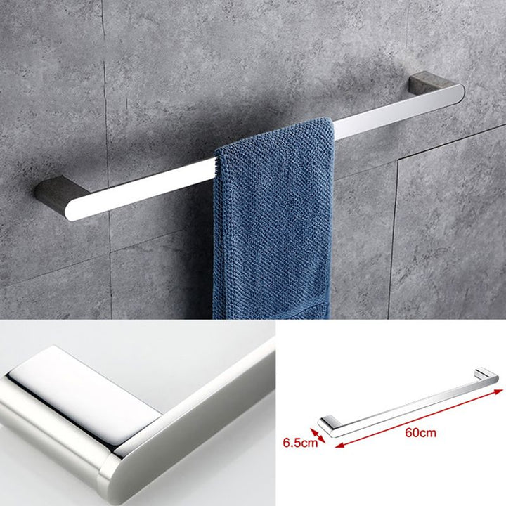 Lisslune | Contemporary Bathroom Accessories Hardware Set in Silver with Soap Dish