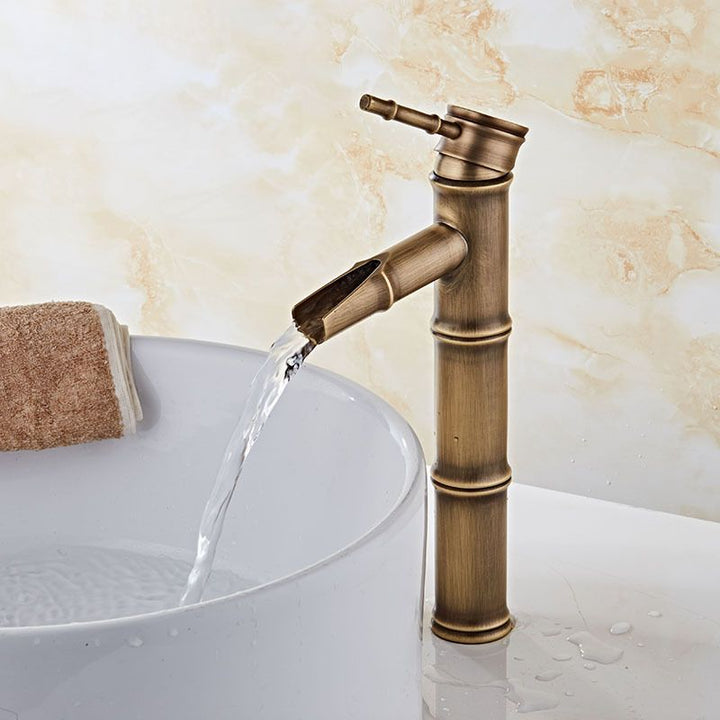Lisslune | Lever handle basin mixer Land Low Arc Faucet Single Hole Bathroom Faucet