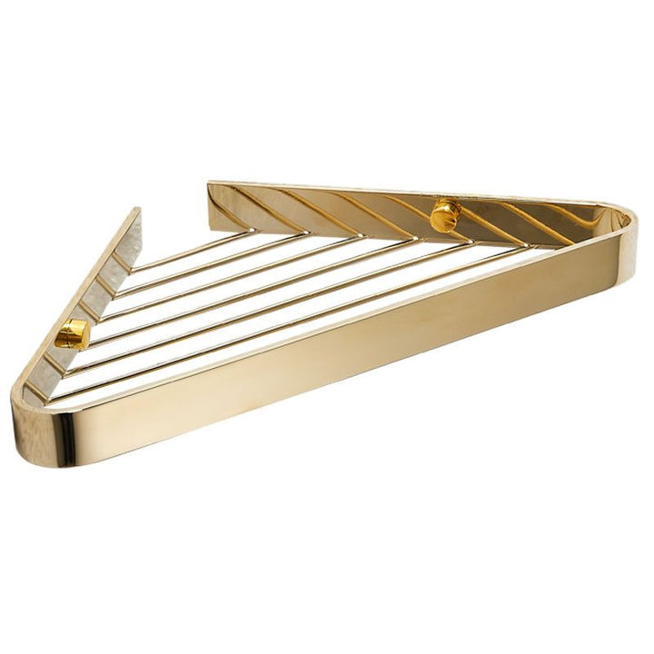 Lisslune | 2-piece modern bathroom accessory set, polished chrome/gold, bathroom shelf