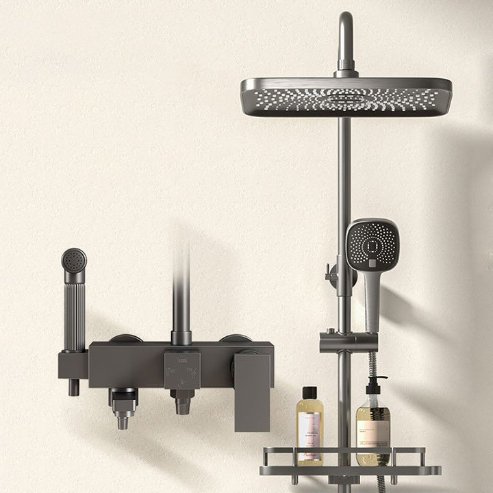 Lisslune | Modern shower accessories push-button shower head wall-mounted shower combination