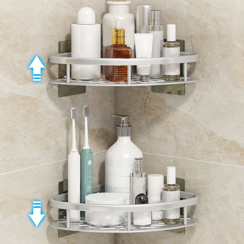 Lisslune | Silver/Black Bathroom Accessories Set Modern 1/2/3 - Piece Bathroom Shelf
