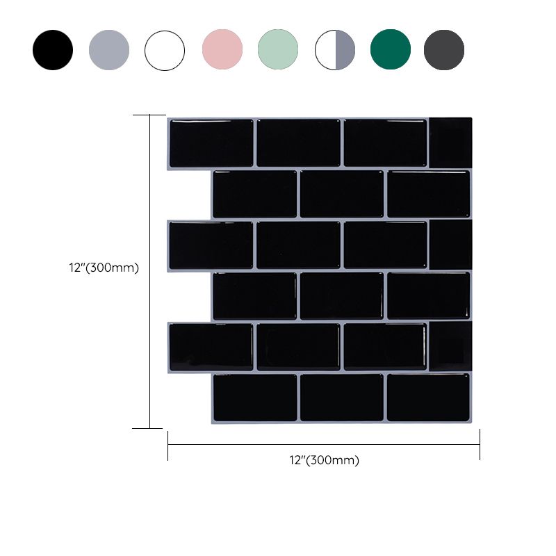 Lisslune | Modern Tile Peel & Stick PVC Rectangular Subway Tile Peel and Stick Wall Tile