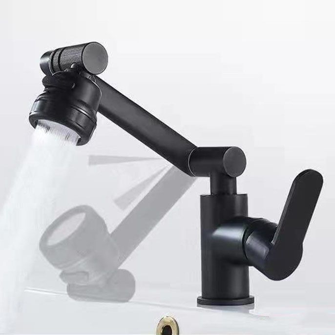 Lisslune | Modern Sink Faucet Stainless Steel Lever Handle Low Arc Sink Faucet
