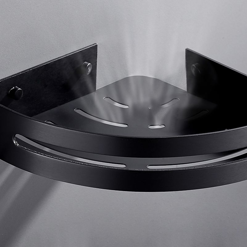 Lisslune | Matt Black Modern Bathroom Accessory Set, Set of 3, Bathroom Shelf