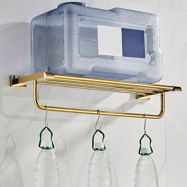 Lisslune | Modern Towel Bar Bathroom Hardware Set Bathroom Shelf Gold Bathroom Accessory Set