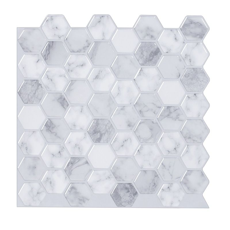 Lisslune | Modern Peel-and-Stick Wall PVC Hexagon Peel-and-Stick Tile