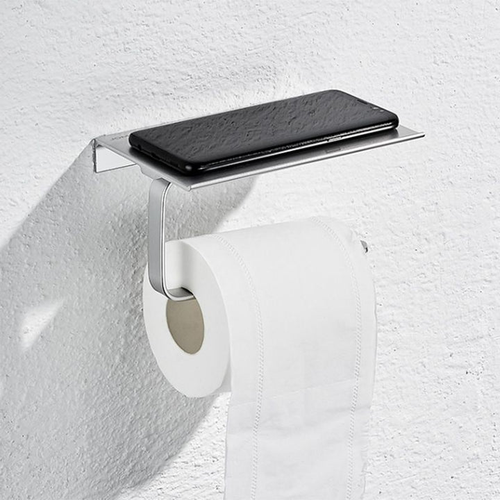 Lisslune | Modern Bathroom Set Paper Holder Bath Shelf Stainless Steel Bathroom Accessories Set