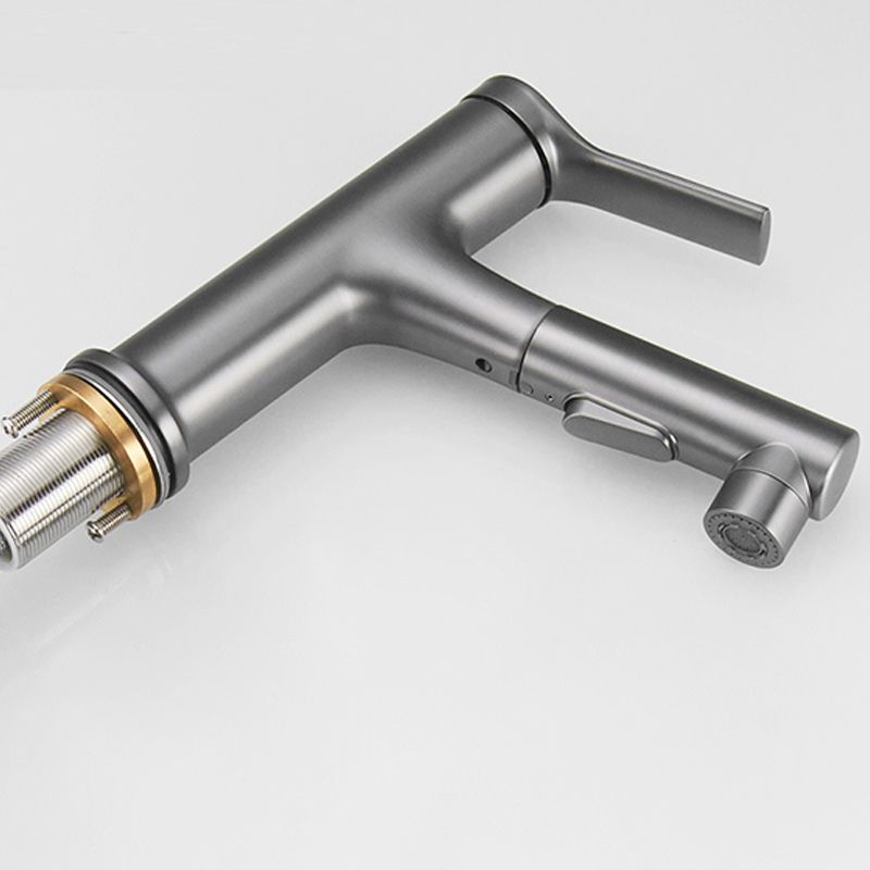 Lisslune | Modern center connection faucet copper center connection washbasin tap for bathroom