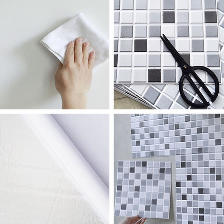 Lisslune | Waterproof Peel & Stick PVC Mosaic Tiles Mosaic Tiles Wallpaper