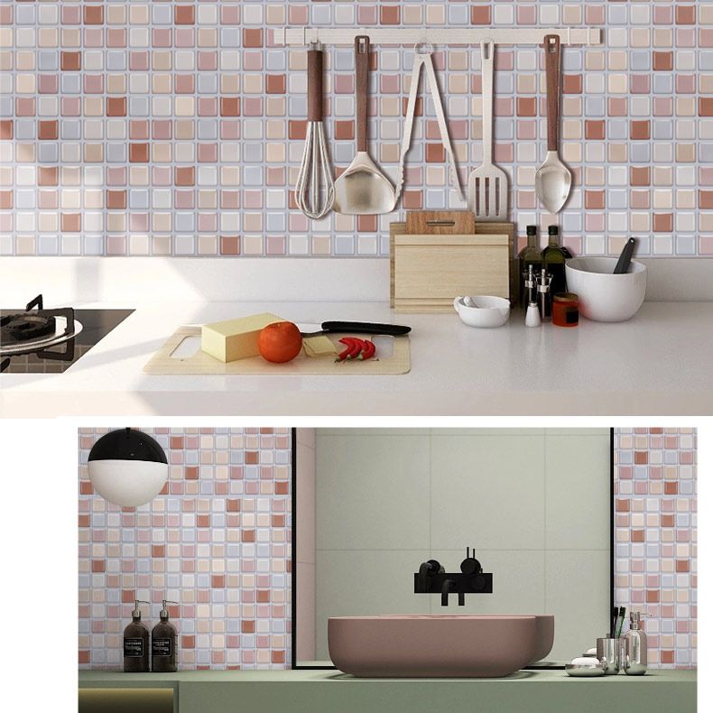 Lisslune | Peel and Stick PVC Tile Kitchen Waterproof Mosaic Backsplash Wall Tile