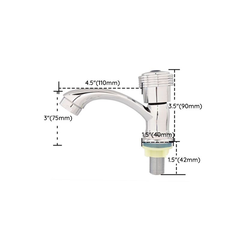 Lisslune | Modern Bathroom Faucet Chrome Button Handle with Water Hose Sink Faucet