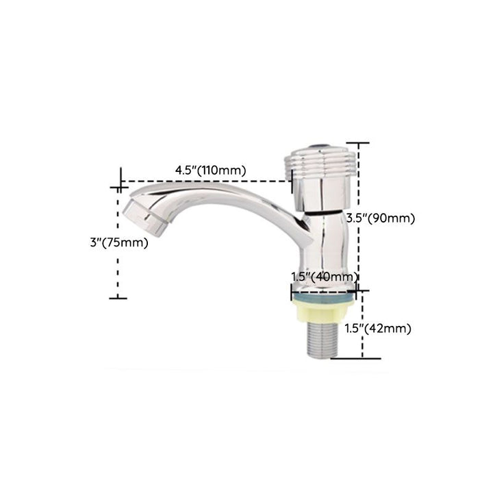 Lisslune | Modern Bathroom Faucet Chrome Button Handle with Water Hose Sink Faucet