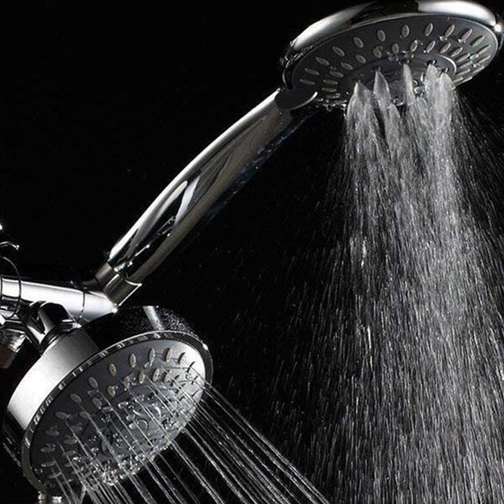 Lisslune | Modern Style Shower Heads Dual Wall Mounted Round Metal Dual Shower