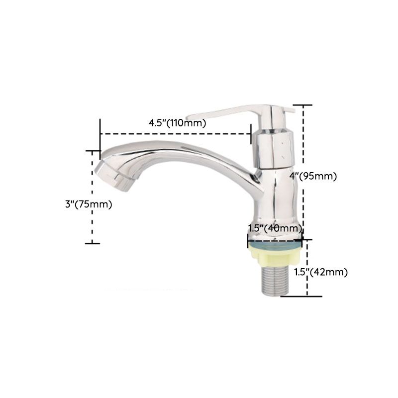 Lisslune | Modern Bathroom Faucet Chrome Button Handle with Water Hose Sink Faucet