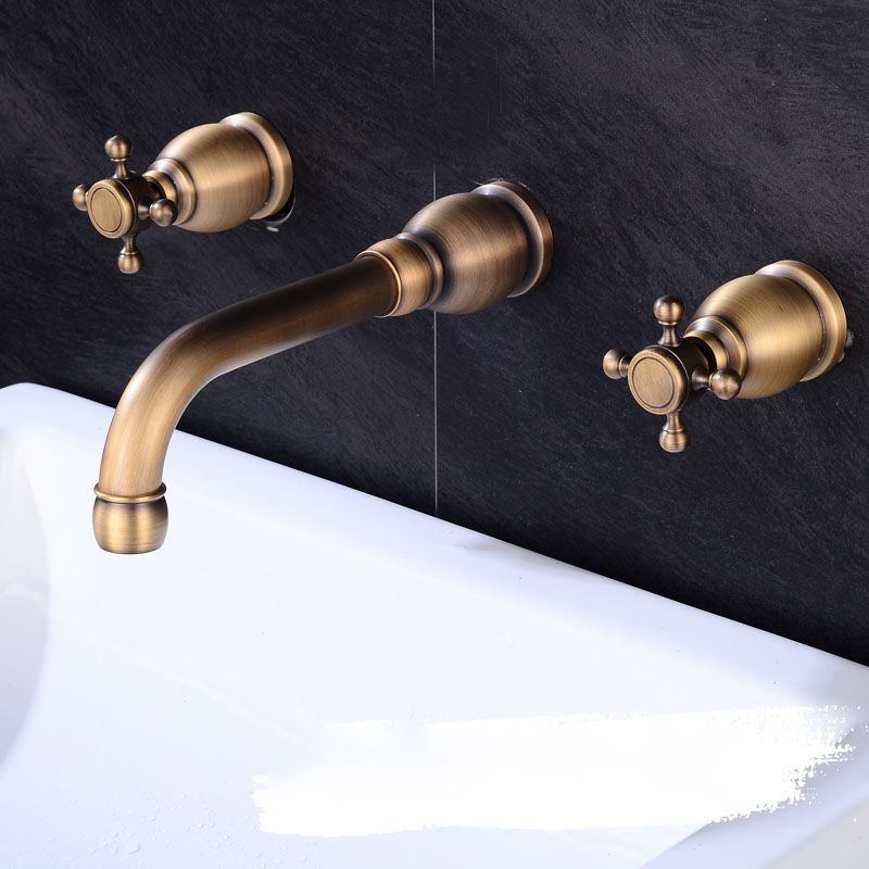 Lisslune | Widespread bathroom faucet 3 holes round sink faucet