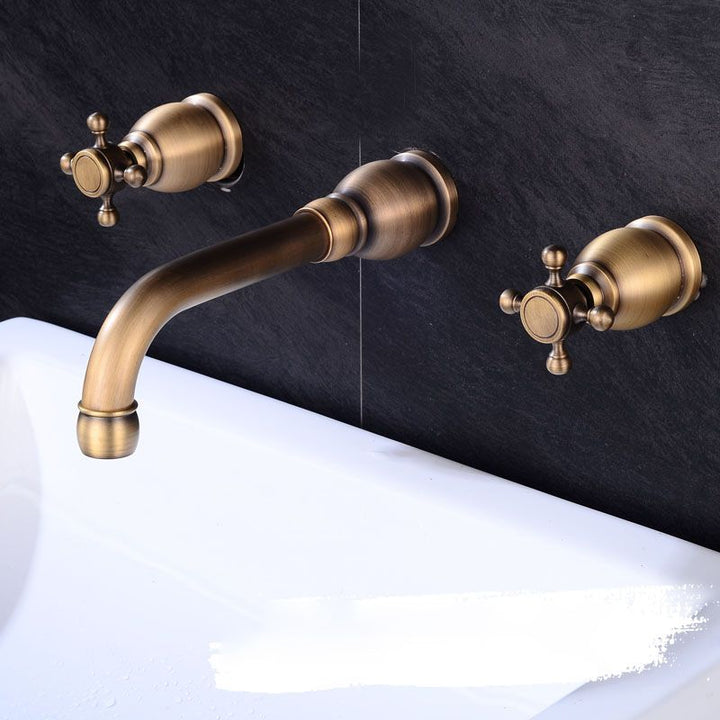 Lisslune | Widespread bathroom faucet 3 holes round sink faucet