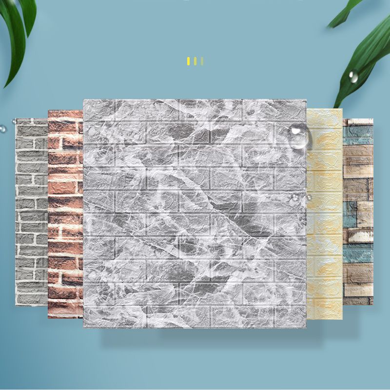 Lisslune | 3D embossing interior wall panel self-adhesive square wall panel
