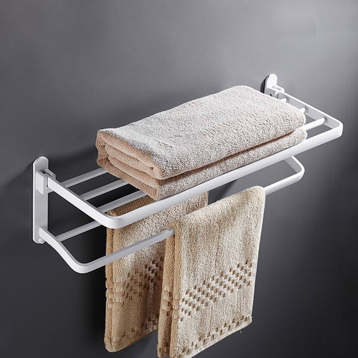 Lisslune | White Bathroom Accessories Hardware Set Modern Bathroom Accessories Set, Towel Rack