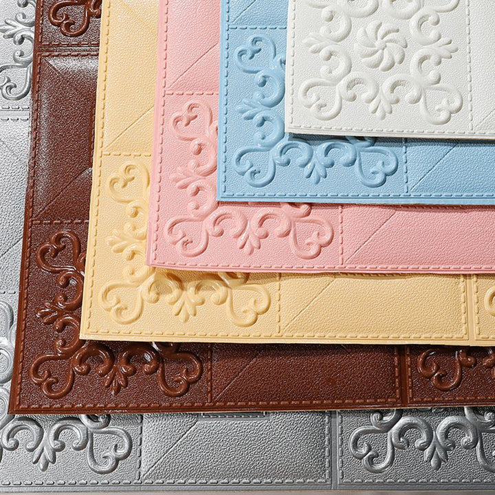 Lisslune | Modern Wall Panel Peel and Stick Texture Effect Design Square Wall Panel