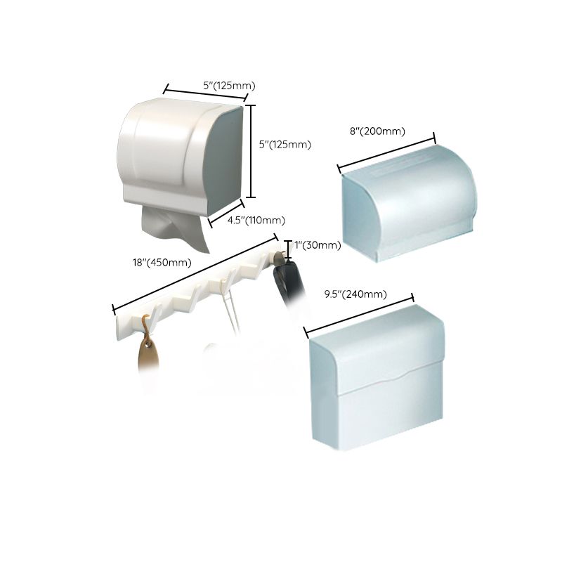 Lisslune | Modern Bathroom Hardware Set White Metal Bathroom Accessories Set