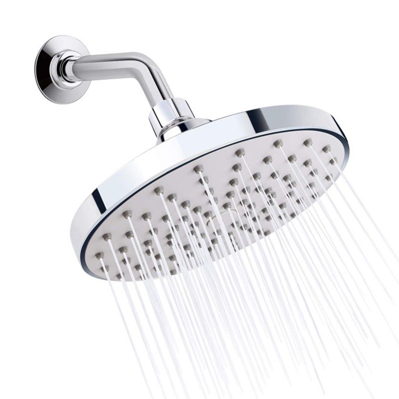 Lisslune | Round Fest Showerhead Silver Single Jet Wall Mount Showerhead