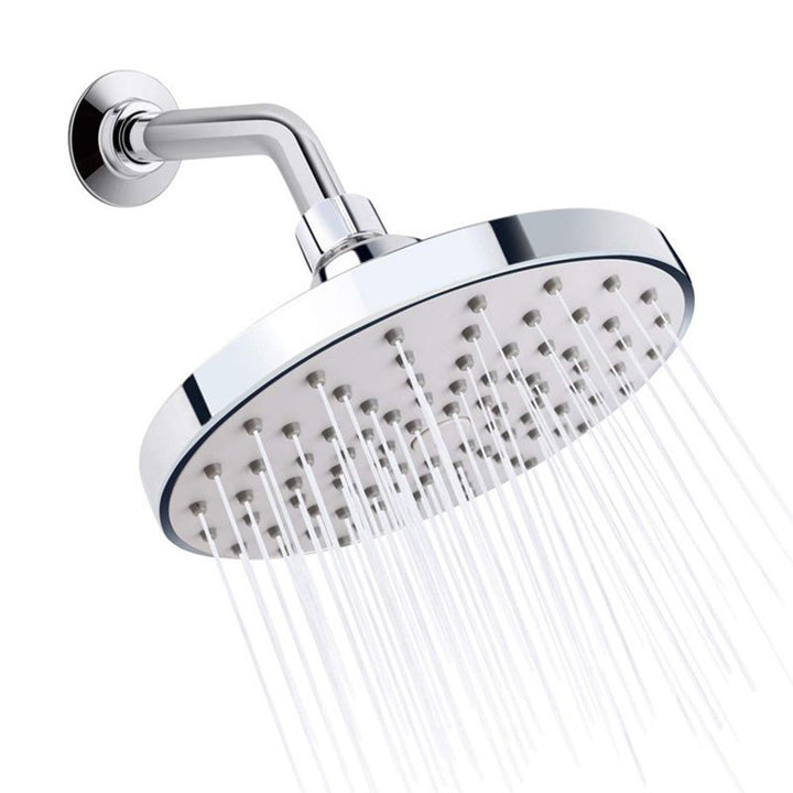 Lisslune | Round Fest Showerhead Silver Single Jet Wall Mount Showerhead