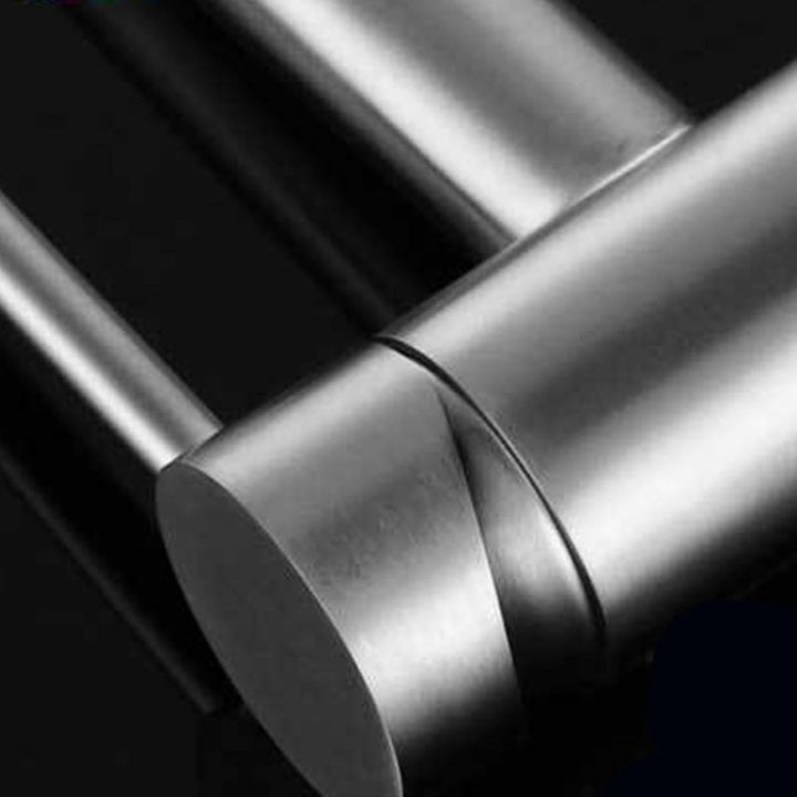 Lisslune | Modern Silver Bathroom Faucet Single Handle Bathroom Tap with Lever Handle