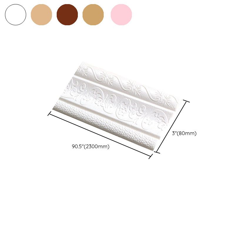 Lisslune | Modern Baseboards 3D Embossing Baseboard PVC Stereo Base Set of 1