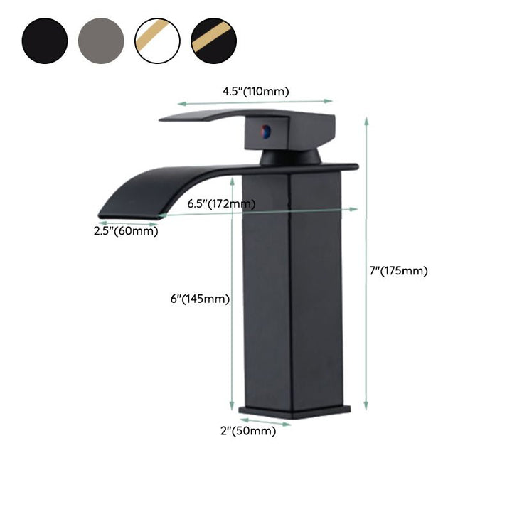 Lisslune | Basin Waterfall Outlet Single Lever Tap with LED Light