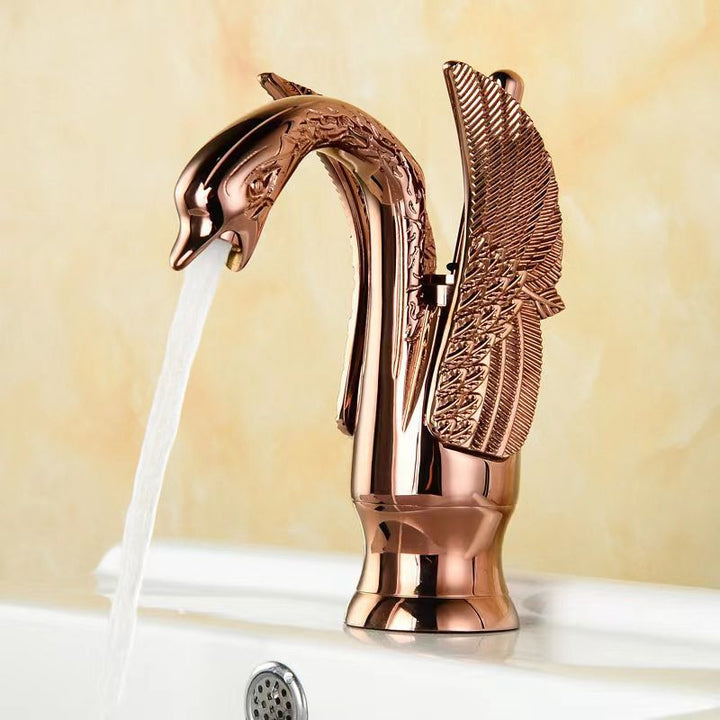 Lisslune | Full brass bathroom basin faucet hot and cold water single handle basin faucet