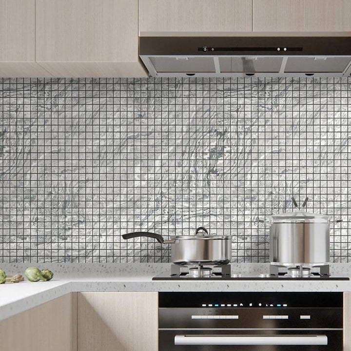 Lisslune | Mosaic Tile Peel and Stick Tile PVC 3D Kitchen Backsplash Peel and Stick Wall Tile