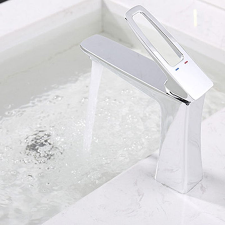 Lisslune | Glam Vessel Sink Faucet Brass Lever Handles with Drain Assembly Sink Faucet
