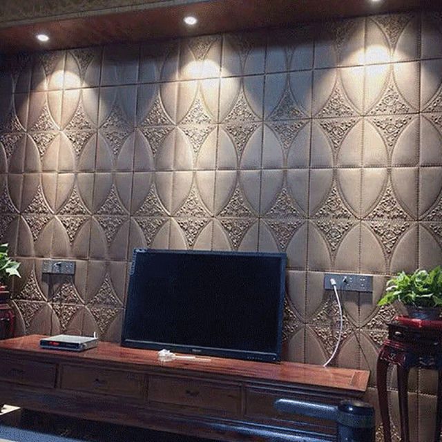 Lisslune | Modern Style Plastic Wall Panel Living Room Peel and Stick 3D Wall Covering